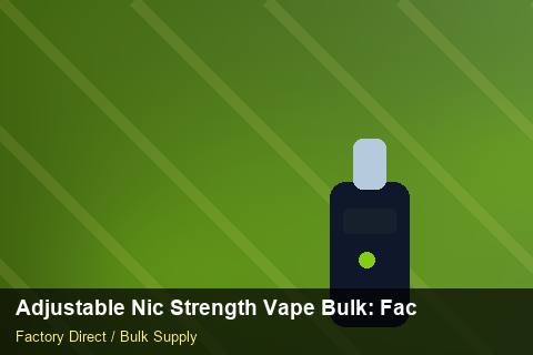 Adjustable Nic Strength Vape Bulk — Adjustable Nic Strength Vape Bulk: Factory Audit Report — Beginner Notes photo 1