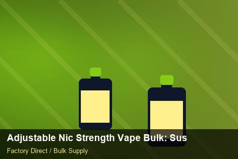 Adjustable Nic Strength Vape Bulk — Adjustable Nic Strength Vape Bulk: Sustainability — Beginner Notes photo 1