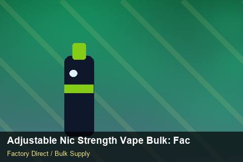 Adjustable Nic Strength Vape Bulk — Adjustable Nic Strength Vape Bulk: Factory Audit Report — Advanced Notes photo 2