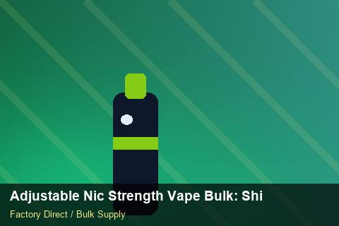 Adjustable Nic Strength Vape Bulk — Adjustable Nic Strength Vape Bulk: Shipping & Logistics — Case Study photo 1