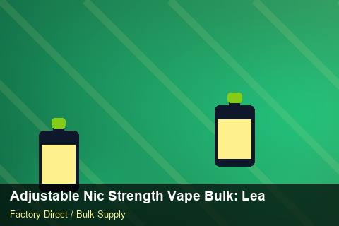 Adjustable Nic Strength Vape Bulk — Adjustable Nic Strength Vape Bulk: Lead Time & MOQ — Case Study photo 1
