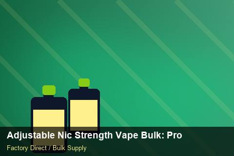 Adjustable Nic Strength Vape Bulk — Adjustable Nic Strength Vape Bulk: Production Capacity — Case Study photo 1