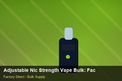Adjustable Nic Strength Vape Bulk — Adjustable Nic Strength Vape Bulk: Factory Audit Report — Case Study photo 1