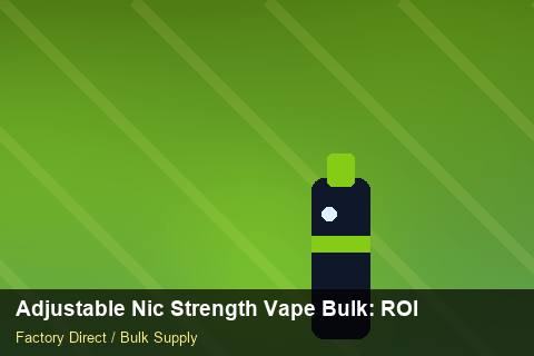 Adjustable Nic Strength Vape Bulk — Adjustable Nic Strength Vape Bulk: ROI Analysis — Case Study photo 1
