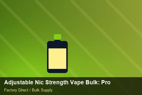 Adjustable Nic Strength Vape Bulk — Adjustable Nic Strength Vape Bulk: Procurement Checklist — Case Study photo 1