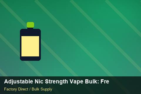 Adjustable Nic Strength Vape Bulk — Adjustable Nic Strength Vape Bulk: Freight Insurance — Case Study photo 1