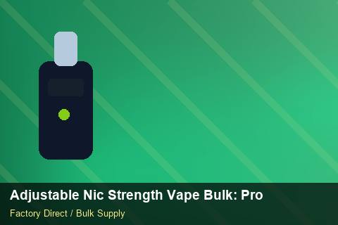 Adjustable Nic Strength Vape Bulk — Adjustable Nic Strength Vape Bulk: Product Launch Playbook — Case Study photo 1
