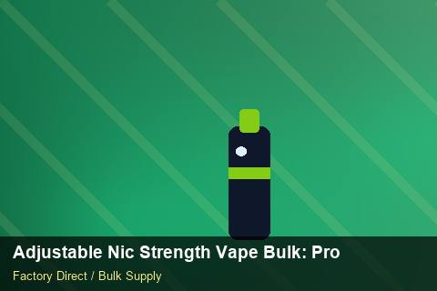 Adjustable Nic Strength Vape Bulk — Adjustable Nic Strength Vape Bulk: Procurement Strategy — Supplier Comparison photo 2