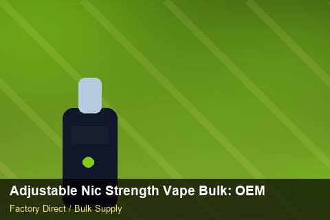 Adjustable Nic Strength Vape Bulk — Adjustable Nic Strength Vape Bulk: OEM & ODM Service — Supplier Comparison photo 1