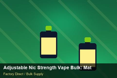 Adjustable Nic Strength Vape Bulk — Adjustable Nic Strength Vape Bulk: Material & Ingredients — Supplier Comparison photo 1