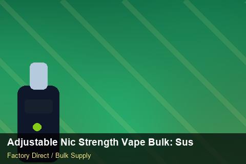 Adjustable Nic Strength Vape Bulk — Adjustable Nic Strength Vape Bulk: Sustainability — Supplier Comparison photo 2