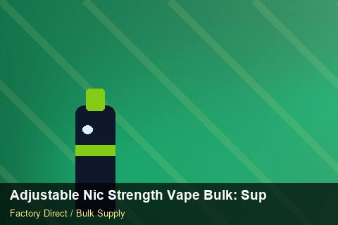 Adjustable Nic Strength Vape Bulk — Adjustable Nic Strength Vape Bulk: Supplier Vetting — Supplier Comparison photo 1