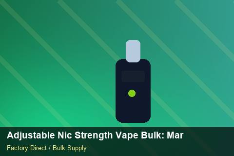 Adjustable Nic Strength Vape Bulk — Adjustable Nic Strength Vape Bulk: Market Comparison — Price per Unit photo 1