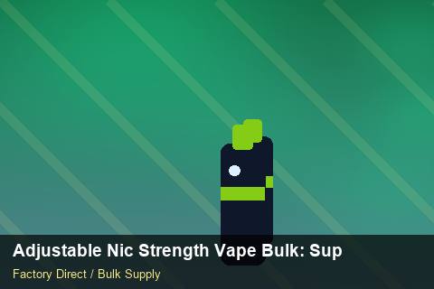 Adjustable Nic Strength Vape Bulk — Adjustable Nic Strength Vape Bulk: Supplier Vetting — Price per Unit photo 1