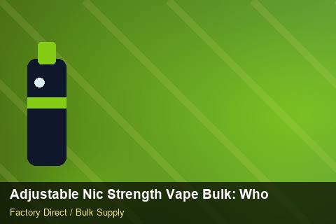 Adjustable Nic Strength Vape Bulk — Adjustable Nic Strength Vape Bulk: Wholesale Price — Carton Quantities photo 1