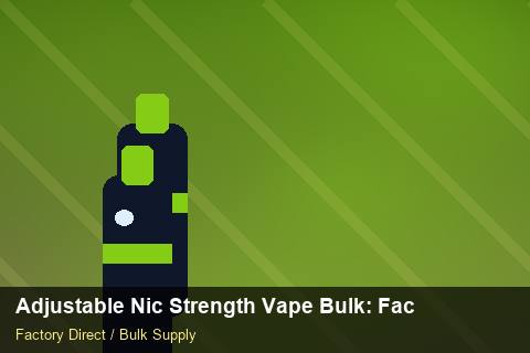 Adjustable Nic Strength Vape Bulk — Adjustable Nic Strength Vape Bulk: Factory Direct Quote — Carton Quantities photo 2