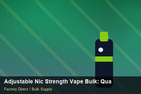 Adjustable Nic Strength Vape Bulk — Adjustable Nic Strength Vape Bulk: Quality Inspection Checklist — Carton Quantities photo 2