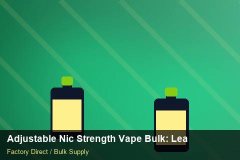 Adjustable Nic Strength Vape Bulk — Adjustable Nic Strength Vape Bulk: Lead Time & MOQ — Carton Quantities photo 1