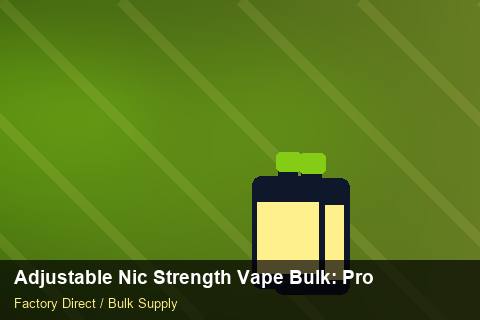 Adjustable Nic Strength Vape Bulk — Adjustable Nic Strength Vape Bulk: Procurement Strategy — Carton Quantities photo 1