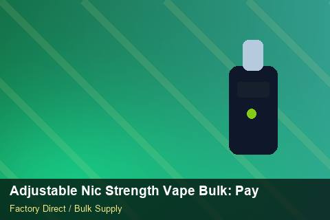 Adjustable Nic Strength Vape Bulk — Adjustable Nic Strength Vape Bulk: Payment Terms — Carton Quantities photo 2