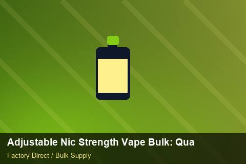 Adjustable Nic Strength Vape Bulk — Adjustable Nic Strength Vape Bulk: Quality Control Process — Carton Quantities photo 2