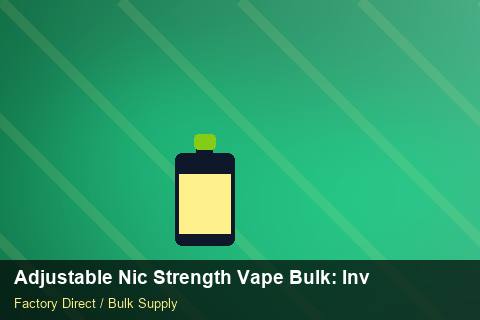 Adjustable Nic Strength Vape Bulk — Adjustable Nic Strength Vape Bulk: Inventory Management — Carton Quantities photo 2