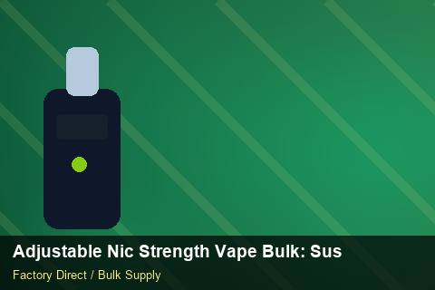 Adjustable Nic Strength Vape Bulk — Adjustable Nic Strength Vape Bulk: Sustainability — Carton Quantities photo 2