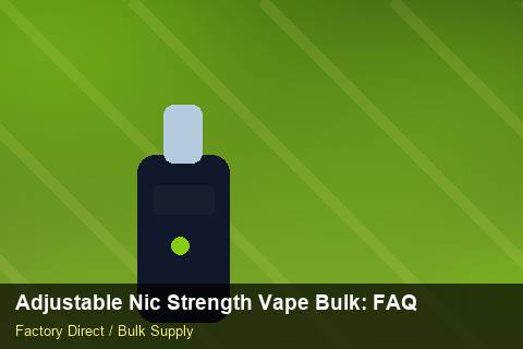 Adjustable Nic Strength Vape Bulk — Adjustable Nic Strength Vape Bulk: FAQ — Carton Quantities photo 1