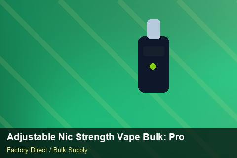 Adjustable Nic Strength Vape Bulk — Adjustable Nic Strength Vape Bulk: Procurement Checklist — Carton Quantities photo 2