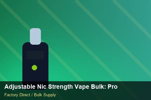Adjustable Nic Strength Vape Bulk — Adjustable Nic Strength Vape Bulk: Product Launch Playbook — Carton Quantities photo 1