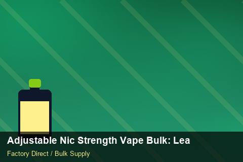 Adjustable Nic Strength Vape Bulk — Adjustable Nic Strength Vape Bulk: Lead Time & MOQ — Flavour Selection photo 1