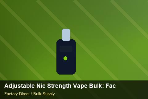 Adjustable Nic Strength Vape Bulk — Adjustable Nic Strength Vape Bulk: Factory Audit Report — Flavour Selection photo 1