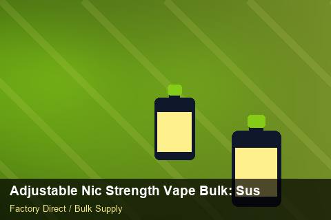 Adjustable Nic Strength Vape Bulk — Adjustable Nic Strength Vape Bulk: Sustainability — Flavour Selection photo 1