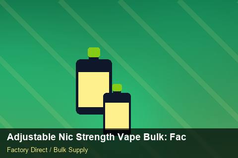 Adjustable Nic Strength Vape Bulk — Adjustable Nic Strength Vape Bulk: Factory Direct Quote — Battery Specs photo 1