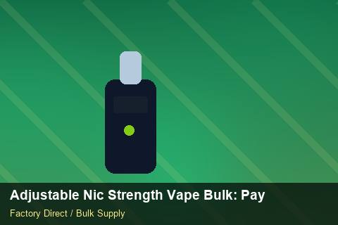 Adjustable Nic Strength Vape Bulk — Adjustable Nic Strength Vape Bulk: Payment Terms — Battery Specs photo 2