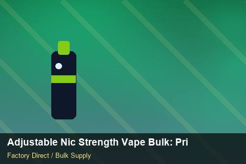 Adjustable Nic Strength Vape Bulk — Adjustable Nic Strength Vape Bulk: Private Label Options — Battery Specs photo 1