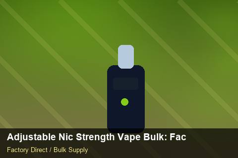 Adjustable Nic Strength Vape Bulk — Adjustable Nic Strength Vape Bulk: Factory Audit Report — Battery Specs photo 1