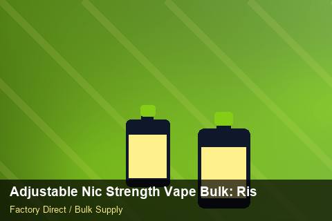 Adjustable Nic Strength Vape Bulk — Adjustable Nic Strength Vape Bulk: Risk Management — Battery Specs photo 2