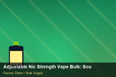 Adjustable Nic Strength Vape Bulk — Adjustable Nic Strength Vape Bulk: Sourcing Workflow — Battery Specs photo 2