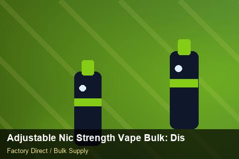 Adjustable Nic Strength Vape Bulk — Adjustable Nic Strength Vape Bulk: Distribution Channels — Battery Specs photo 2