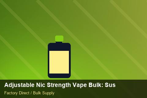 Adjustable Nic Strength Vape Bulk — Adjustable Nic Strength Vape Bulk: Sustainability — Battery Specs photo 1