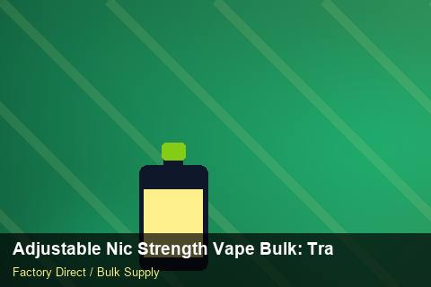 Adjustable Nic Strength Vape Bulk — Adjustable Nic Strength Vape Bulk: Trade Terms — Battery Specs photo 1