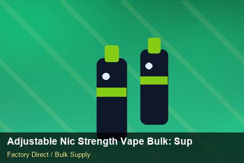 Adjustable Nic Strength Vape Bulk — Adjustable Nic Strength Vape Bulk: Supplier Vetting — Battery Specs photo 1