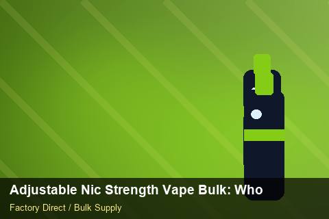 Adjustable Nic Strength Vape Bulk — Adjustable Nic Strength Vape Bulk: Wholesale Price — Coil Options photo 1