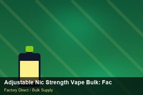 Adjustable Nic Strength Vape Bulk — Adjustable Nic Strength Vape Bulk: Factory Direct Quote — Coil Options photo 1