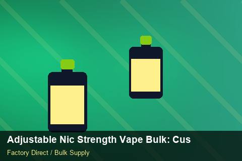 Adjustable Nic Strength Vape Bulk — Adjustable Nic Strength Vape Bulk: Customs Documentation — Coil Options photo 2