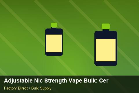 Adjustable Nic Strength Vape Bulk — Adjustable Nic Strength Vape Bulk: Certifications & MSDS — Coil Options photo 1