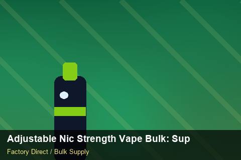 Adjustable Nic Strength Vape Bulk — Adjustable Nic Strength Vape Bulk: Supplier Vetting — Coil Options photo 1