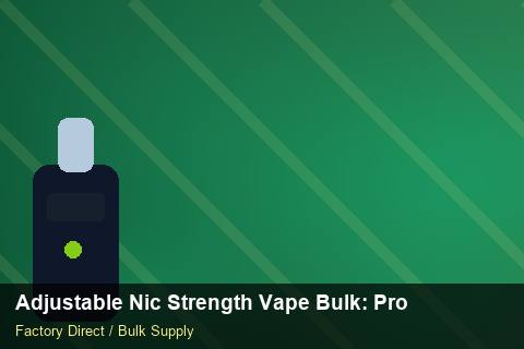Adjustable Nic Strength Vape Bulk — Adjustable Nic Strength Vape Bulk: Product Launch Playbook — Nicotine Strengths photo 1