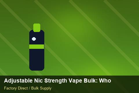 Adjustable Nic Strength Vape Bulk — Adjustable Nic Strength Vape Bulk: Wholesale Price — Packaging Choices photo 1